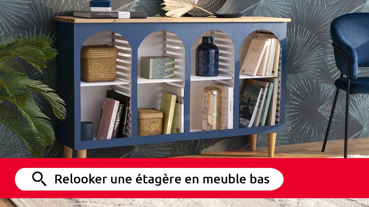 Tuto - Relooker une étagère en meuble bas - YouTube