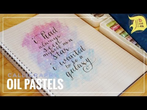 Oil Pastel Backgrounds for Calligraphy/Lettering (tutorial) - YouTube