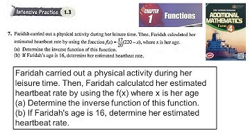 Functions intensive practice 1.3 Q7 latihan intensif 1.3 add maths form 4 textbook kssm