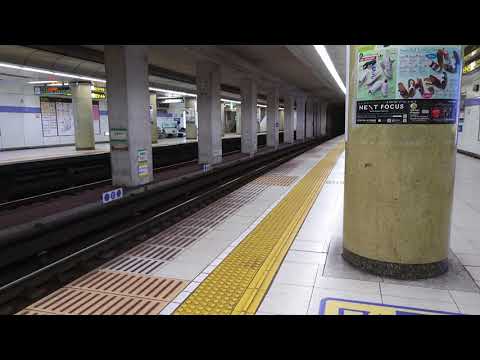 名古屋市営地下鉄名城線 矢場町駅列車発着風景
