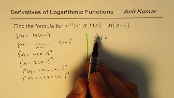 Formula for nth Derivative of Logarithmic Function ln(x - 1)