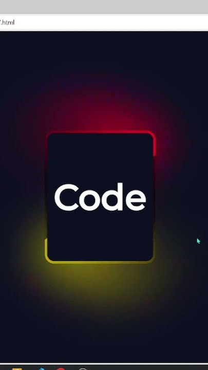 Border and Code effect Html & Css - YouTube