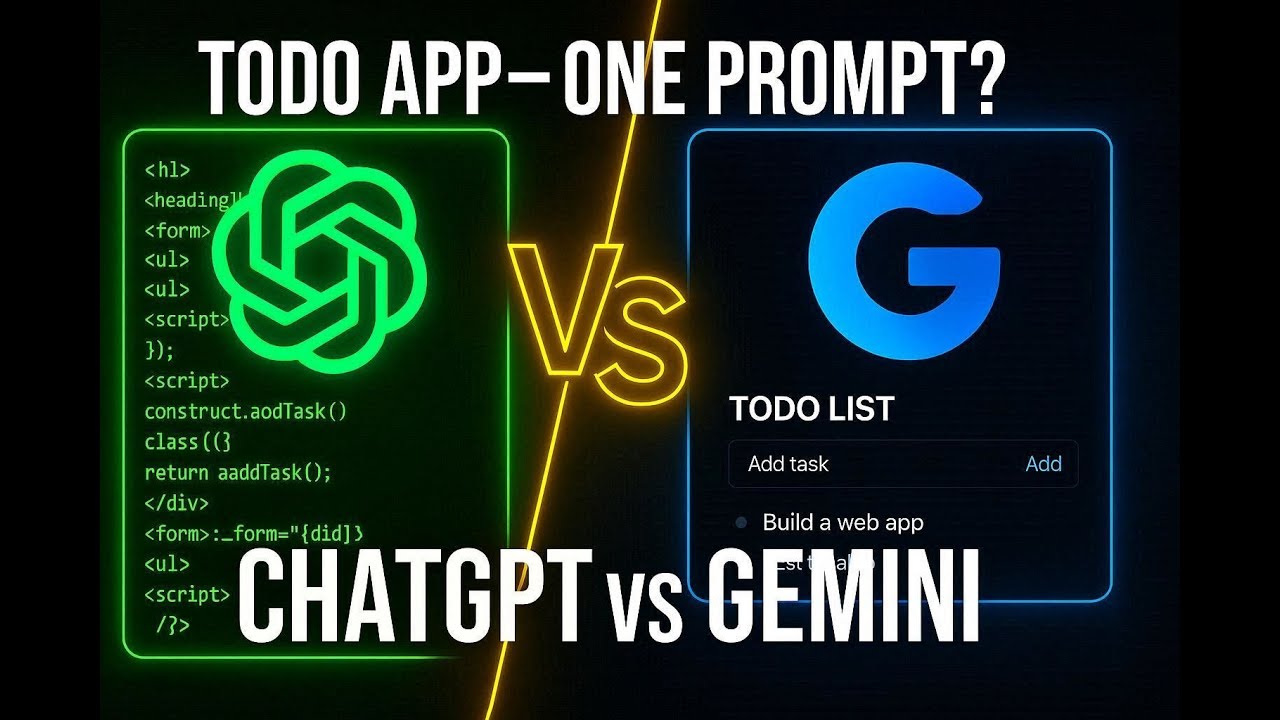 ChatGpt vs Gemini || Creating a Todo App Using HTML CSS And JavaScript 