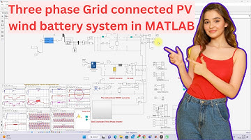 Three Phase grid connected PV wind Battery system in MATLAB | PV Wind battery system in matlab