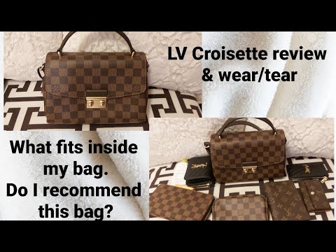 LOUIS VUITTON CROISETTE WEAR AND TEAR REVIEW + MOD SHOTS IN THE