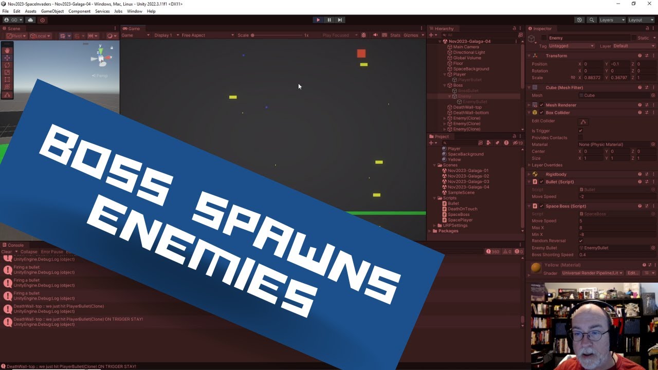 One Game a Month: Unity Tutorial - Nov 2023 - Session 2 - YouTube