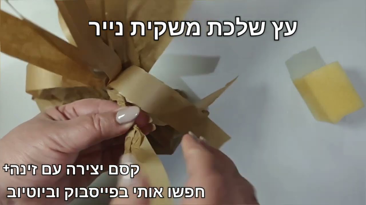 יצירת עץ שלכת משקית נייר. קסם יצירה עם זינה +