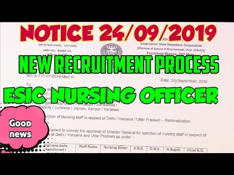 NOTICE ESIC NEWS RECRUITMENT COMING SOON