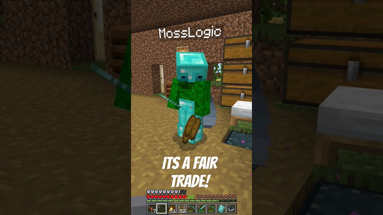 Exceptionally fair trades #minecraft #minecraftbedrock #trulybedrock