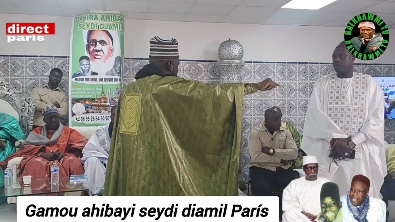 Allocution de Oustaz Ass Malick diop au Gamou de Paris Akhibayi Seydi Djamil devant s mansour sy