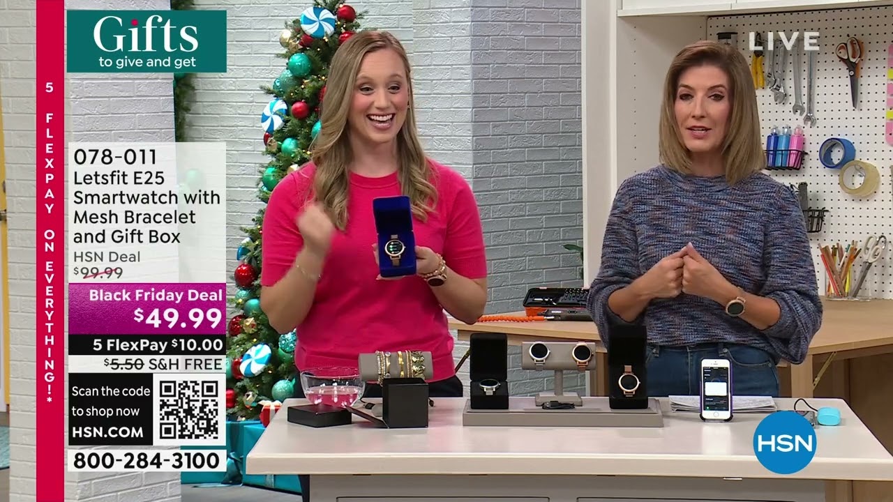 Letsfit E25 Smartwatch with Mesh Bracelet and Gift Box