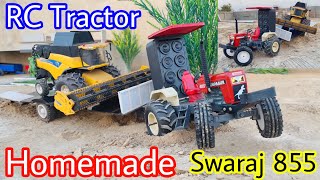 Swaraj 855 Homemade very powerful remote control tractor with trolley #youtube #video #homemade