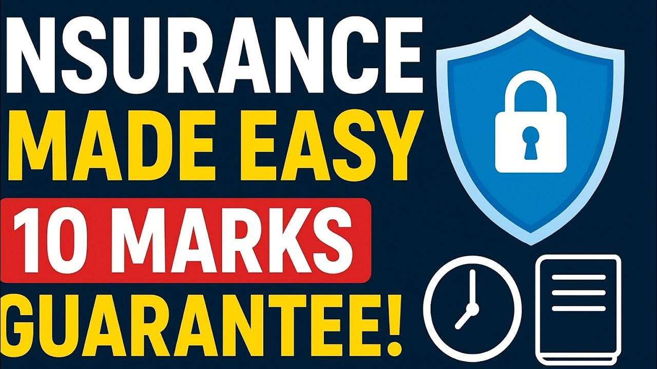 Insurance Services Explained in 5 Minutes | Principles of Insurance | TS IPE 2nd Year Commerce