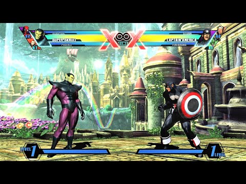Super-Skrull vs Captain America (Hardest AI) - Ultimate Marvel vs Capcom 3