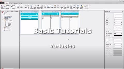 Kalipso Studio V4.0 Tutorials | Variables