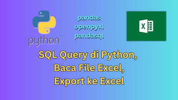 Cara SQL Query di Python, Baca File Excel, Export ke Excel (pandas, openpyxl, pandasql)