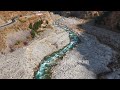 Dhauli Ganga river lookes more aquamarine green than dhauli or white in colour: Uttarakhand Himalaya