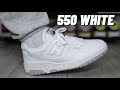 Best white sneaker new balance 550 white on feet review