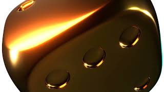 [3 hours]Shine Gold Dice on White Background - Loop able Background/Screensaver[4K][No Sound]