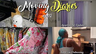 Moving Diaries Ep.02 | extreme furniture shopping, amazon unboxing, apartment updates + MORE!