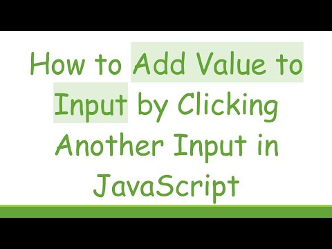 How to Add Value to Input by Clicking Another Input in JavaScript