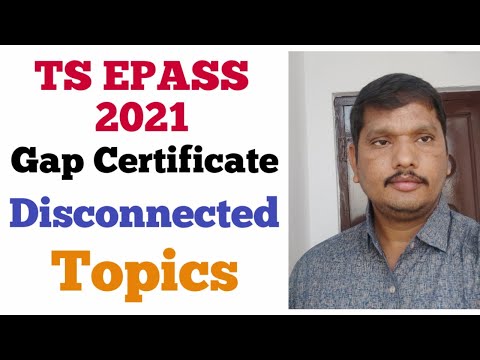 TS EPASS GAP CERTIFICATE & DISCONNECTED Topics
