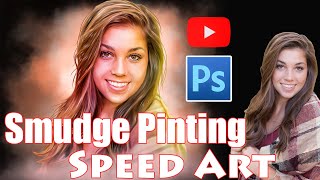 Digital Portrait Painting | Smudge Painting Speed Art (Step By Step) | Photoshop Tutorial by SAsi
