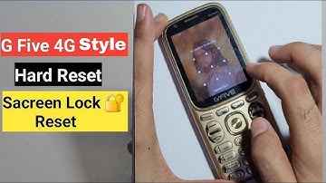 Gfive 4G Style Hard Reset Unlock Password With FREE TOOL || gfive 4g style hard reset