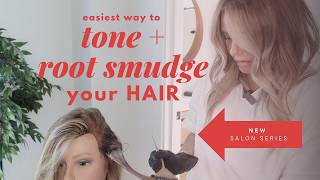 EASIEST Way to Tone + Root Smudge Your HAIR Like A Pro by ellebangs 60,432 views 7 months ago 13 minutes, 39 seconds