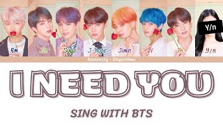 BTS DUET KARAOKE | I NEED YOU | 8 Members | Easy lyrics and backing vocals