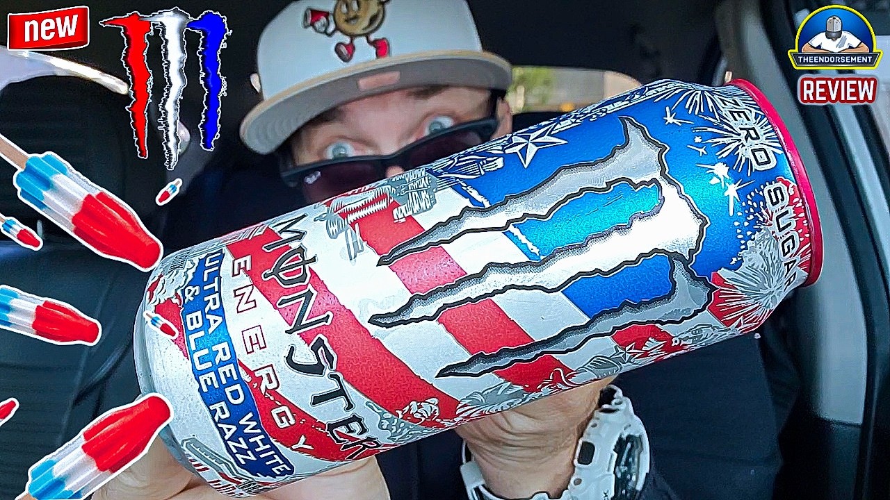 New Monster Razz Monster Energy® Red White & Blue Razz Review! 🔋🗽 | MERICA ...