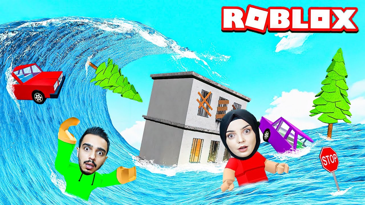 DEVASA DALGALARDAN KAÇIYORUZ !! 😱 Roblox Survive the Wave