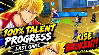 100% TALENT PROGESS LAST GAME KISE IS BORKEN?! KUROKOS BASKETBALL STREET RIVALS KING OF ZONE RANKED 