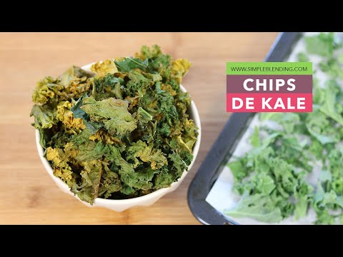 CHIPS DE KALE | Kale crujiente al horno | Receta muy fácil con kale