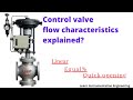 How control valve flow characteristics work? | Learn Instrumentation Engineering