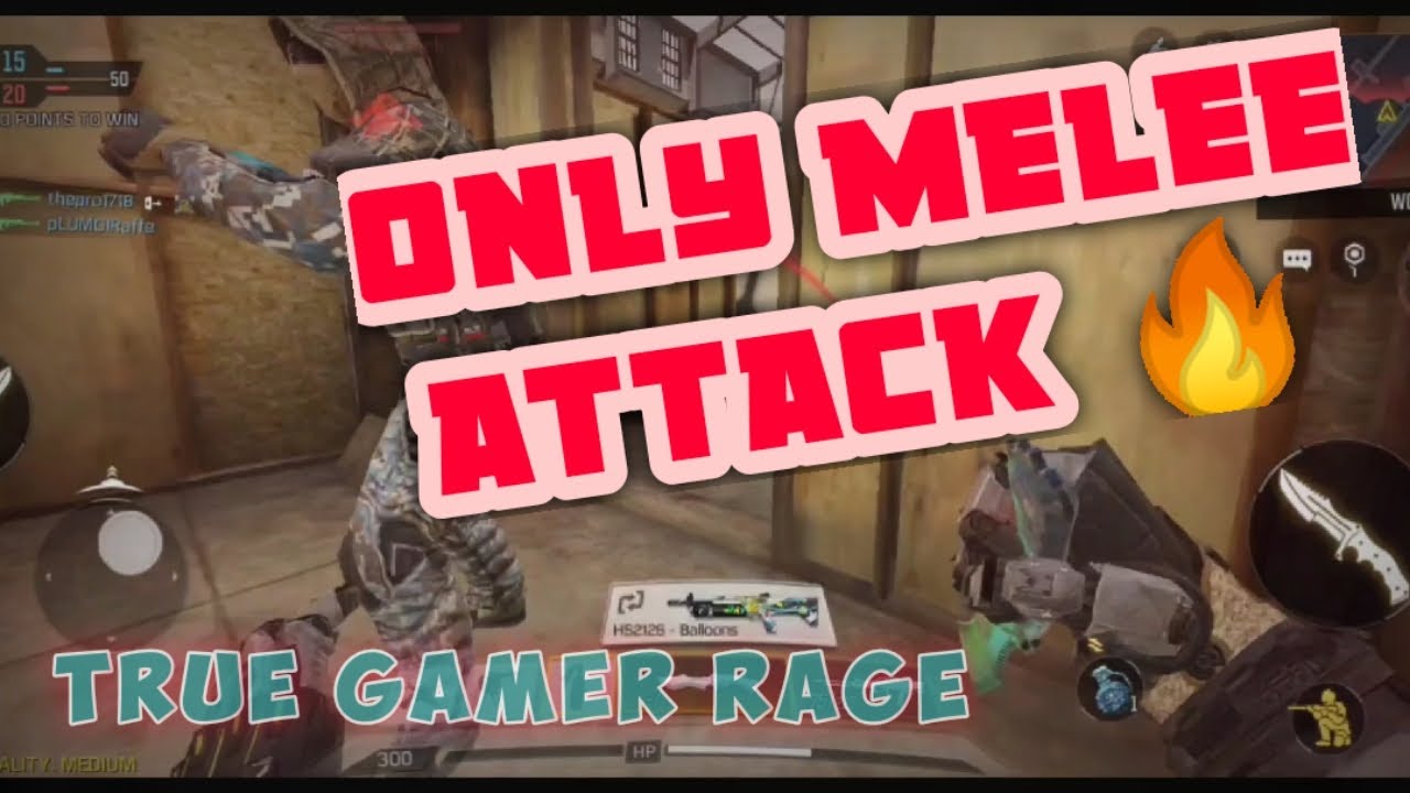 ONLY MELEE ATTACK 🔥||KILL HOUSE|| COD||TRUE GAMER RAGE - YouTube