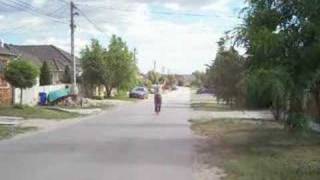 My friend, Imi's 2. day on a BC wheel