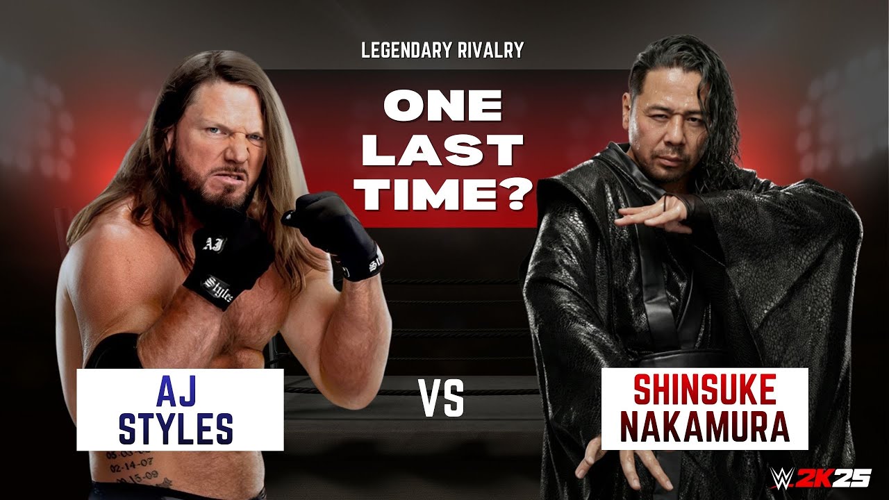 Матч-прощание Эй Джей Стайлза?! против Шинсуке Накамуры в WWE 2K25 SNME