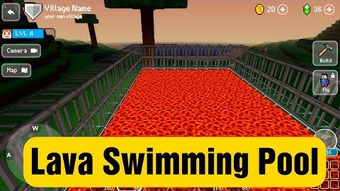 Lava Swimming Pool - Block Craft 3d: Building Simulator Games for Free