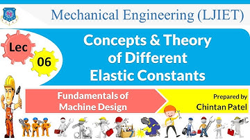 L 06 Concepts & Theory of Different Elastic Constants | Fundamentals of Machine Design | Mechanical