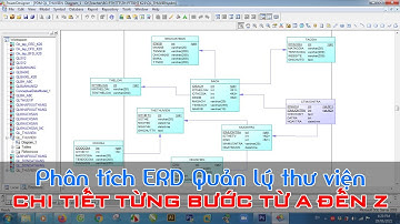 Hướng dẫn vẽ mô hình ERD mức logic, ERD mức vật lý từ Lược đồ quan hệ - Bài toán Quản lý THƯ VIỆN