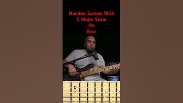 Learn number system on bass with c major scale (full lesson on channel). #basslessons #numbersystem