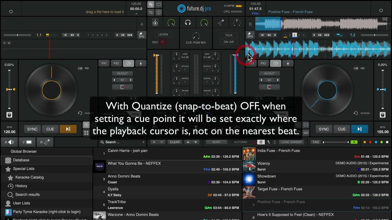 future.dj pro 2 Quantize (snaptobeat) for Cue Points, Loops, etc