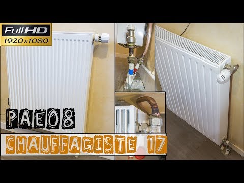 Chauffagiste17-PAE08-Remplacement radiateur acier raccordé par le bas par un radiateur classique