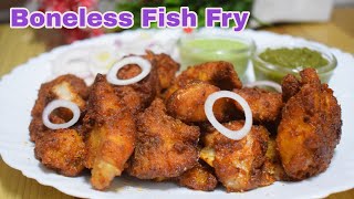 Boneless Fish Fry || Singhada Fish Fry Recipe|| Fish Pakoda Recipe By Tasty Kitchen Point
