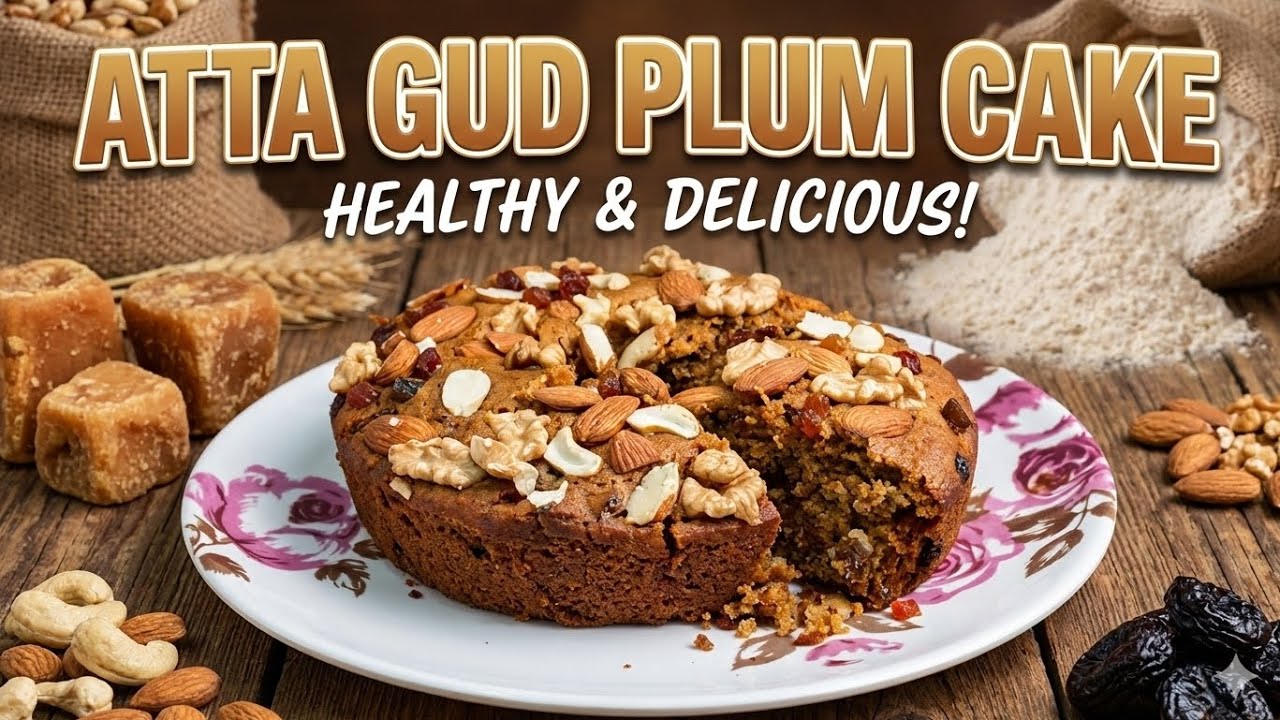 Make Atta Gud Plum Cake at Home 🎂 🥮 🍥 🥞 🧁 🍰 😋😋? 