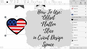 Cricut Design Space (Offset, Flatten, Slice)