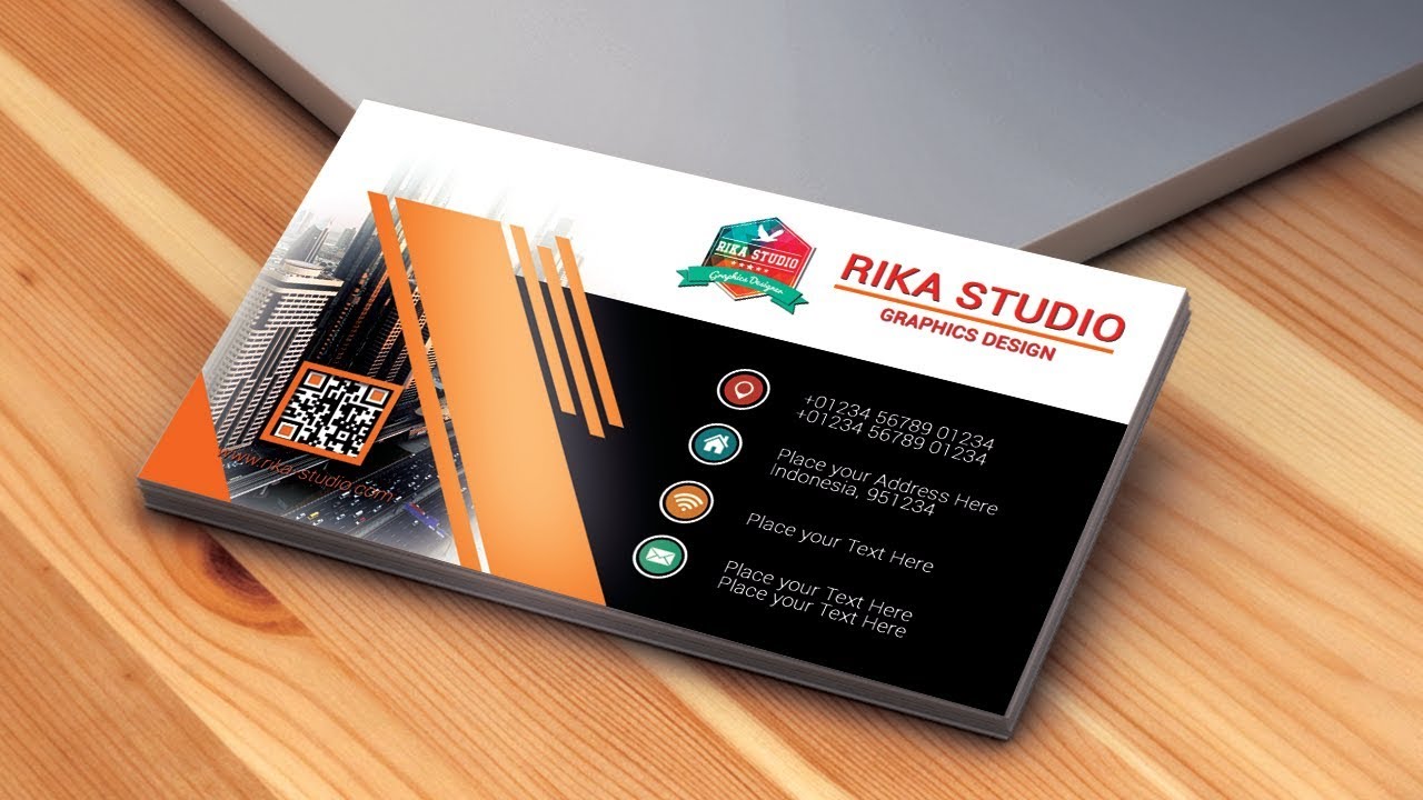 Cara membuat Kartu  Nama  di photoshop Business Card 