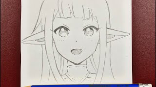 How to draw anime elf girl stepbystep | Easy to draw