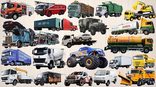 TRUCKS NAME Vehicles - Tổng hợp Xe Tải | Fire truck, Dump Truck, Monster truck, Garbage truck screenshot 2